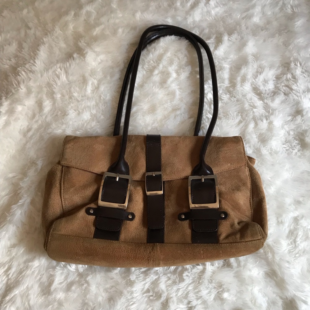 Wilson’s Leather Pelle Studio Brown Suede Leather Handbag